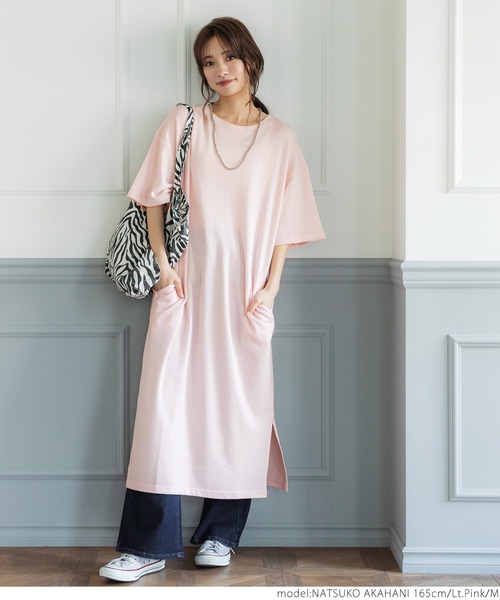 coca（coca）（コカ）の「スウェットワンピース（ワンピース・レディース・ブラック/ライトピンク・M/L）」の12枚目の写真