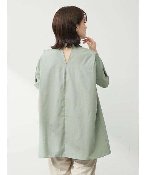 Green Parks(グリーンパークス)の「フロントピンタックチュニック(Tシャツ/カットソー・レディース・ミント/オフホワイト/ダークグレー・FREE)」の11枚目の写真