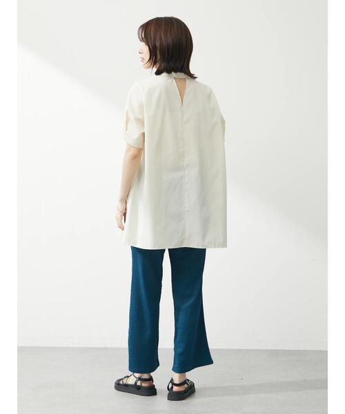 Green Parks(グリーンパークス)の「フロントピンタックチュニック(Tシャツ/カットソー・レディース・ミント/オフホワイト/ダークグレー・FREE)」の17枚目の写真