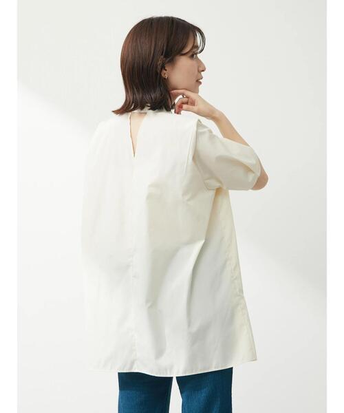 Green Parks(グリーンパークス)の「フロントピンタックチュニック(Tシャツ/カットソー・レディース・ミント/オフホワイト/ダークグレー・FREE)」の20枚目の写真