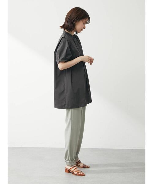 Green Parks(グリーンパークス)の「フロントピンタックチュニック(Tシャツ/カットソー・レディース・ミント/オフホワイト/ダークグレー・FREE)」の22枚目の写真