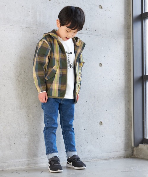 MAKE YOUR DAY(メイクユアデイ)の「タイトストレートデニムパンツ■80~140cm(デニムパンツ・キッズ・ネイビー/ブルー・90/100/140/110/80/120/130)」の4枚目の写真