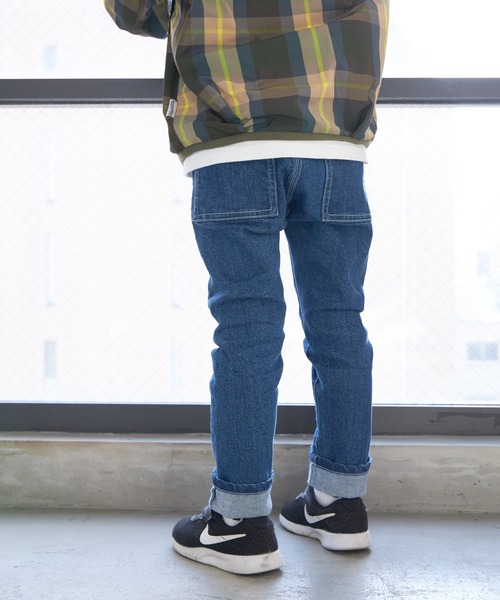 MAKE YOUR DAY(メイクユアデイ)の「タイトストレートデニムパンツ■80~140cm(デニムパンツ・キッズ・ネイビー/ブルー・90/100/140/110/80/120/130)」の5枚目の写真