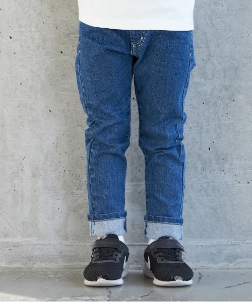 MAKE YOUR DAY(メイクユアデイ)の「タイトストレートデニムパンツ■80~140cm(デニムパンツ・キッズ・ネイビー/ブルー・90/100/140/110/80/120/130)」の6枚目の写真