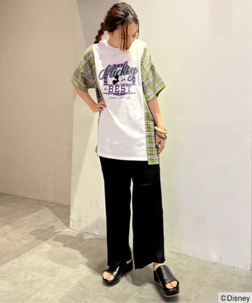 RODEO CROWNS × ディズニー リメイク ビッグ スウェット RODEO CROWNS WIDE BOWL - ロデオクラウンズ リメイクビッグ