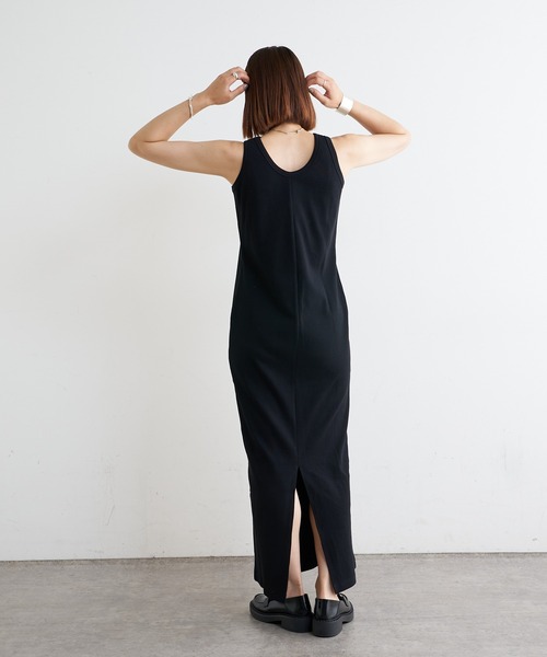 Omekashi（オメカシ）の「テレコアメスリワンピース（ワンピース・レディース・ネイビー/ブラウン/ブラック・36/38）」の8枚目の写真