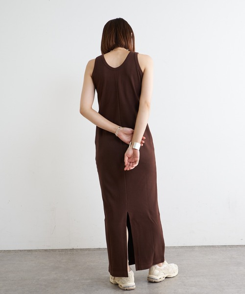 Omekashi（オメカシ）の「テレコアメスリワンピース（ワンピース・レディース・ネイビー/ブラウン/ブラック・36/38）」の18枚目の写真