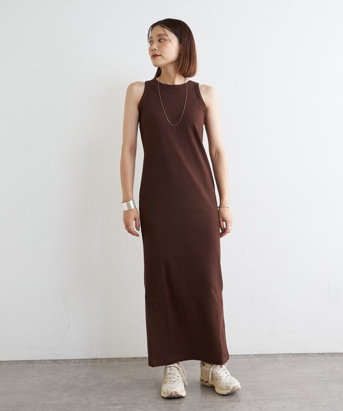 Omekashi（オメカシ）の「テレコアメスリワンピース（ワンピース・レディース・ネイビー/ブラウン/ブラック・36/38）」の20枚目の写真