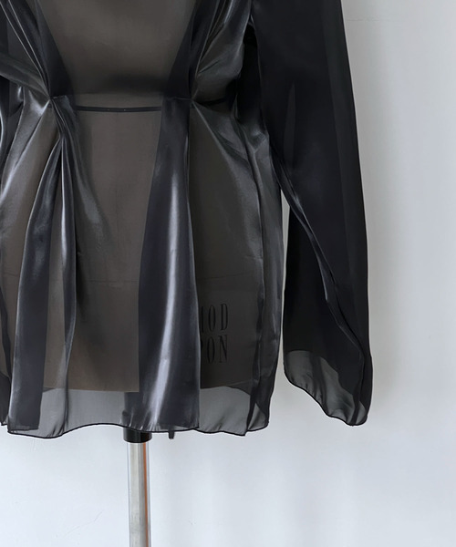 MAISON CHUCLLA（メゾンチュクラ）の「'日本製' オーガンジー シアートップス chwj22a04（その他トップス・レディース・ブラック・FREE）」の13枚目の写真