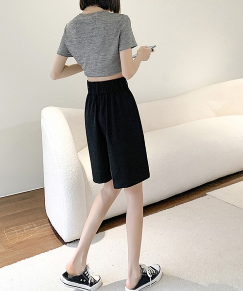 Coo+i(クーイ)の「ショートパンツ(スラックス・レディース・ホワイト/ブラック・M/L)」の4枚目の写真