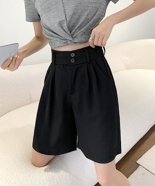 Coo+i(クーイ)の「ショートパンツ(スラックス・レディース・ホワイト/ブラック・M/L)」の5枚目の写真