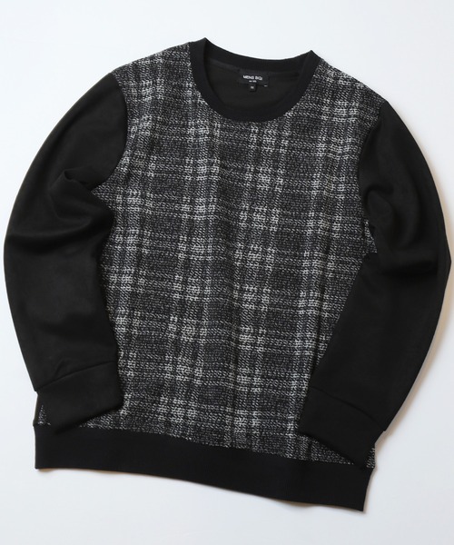 MEN'S BIGI(メンズビギ)の「杢ジャガードニットプリントカットソー(Tシャツ/カットソー・メンズ・ブラウン/ブラック・01/02/03)」の2枚目の写真