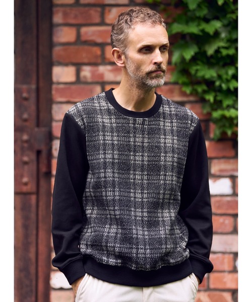 MEN'S BIGI(メンズビギ)の「杢ジャガードニットプリントカットソー(Tシャツ/カットソー・メンズ・ブラウン/ブラック・01/02/03)」の14枚目の写真