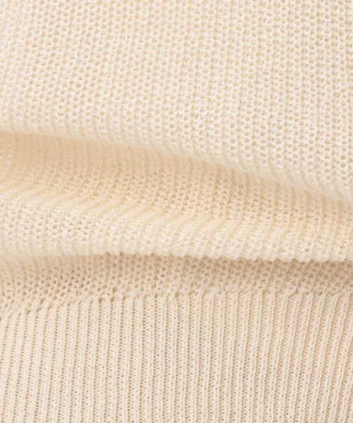 A part by（アパートバイ）の「9GアゼVネックカーディガン_長袖　353631（カーディガン/ボレロ・レディース・ブラック/オフホワイト/カーキ/イエロー・FREE）」の13枚目の写真