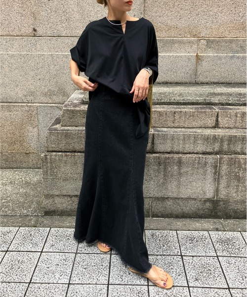ulu（ウル）の「Mermaid denim skirt（デニムスカート・レディース・ブラック・FREE）」の12枚目の写真