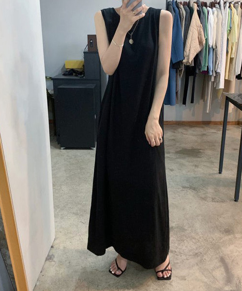 VENCEEXCHANGE（ヴァンスエクスチェンジ）の「バックリボンノースリーブワンピ（ワンピース・レディース・ベージュ/ブラック・FREE）」の13枚目の写真