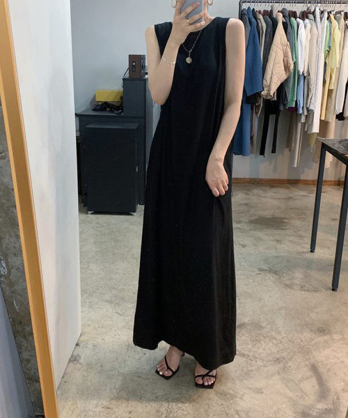 VENCEEXCHANGE（ヴァンスエクスチェンジ）の「バックリボンノースリーブワンピ（ワンピース・レディース・ベージュ/ブラック・FREE）」の16枚目の写真