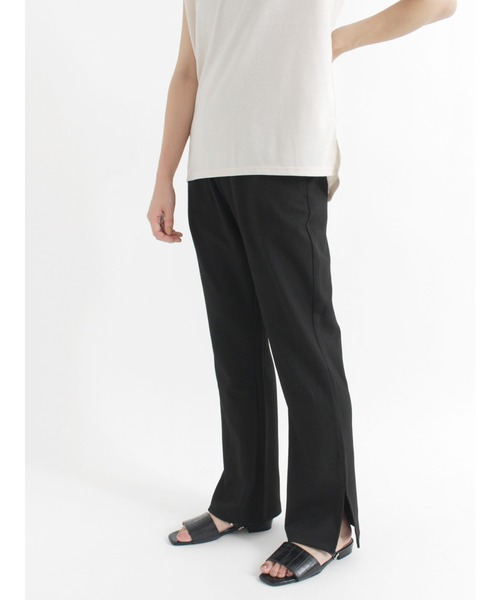 Lugnoncure（ルノンキュール）の「ストライプカットリブパンツ（その他パンツ・レディース・ブラウン/ベージュ/ブラック・ﾌﾘ-）」の2枚目の写真