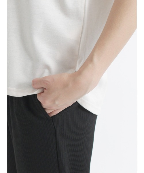 Lugnoncure（ルノンキュール）の「ストライプカットリブパンツ（その他パンツ・レディース・ブラウン/ベージュ/ブラック・ﾌﾘ-）」の12枚目の写真