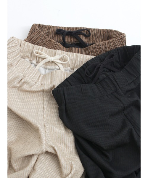 Lugnoncure（ルノンキュール）の「ストライプカットリブパンツ（その他パンツ・レディース・ブラウン/ベージュ/ブラック・ﾌﾘ-）」の14枚目の写真