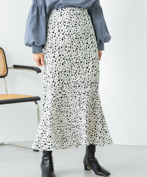 fifth(フィフス)の「レオパードマーメイドスカート(スカート・レディース・ホワイト/ブラック・M)」の2枚目の写真