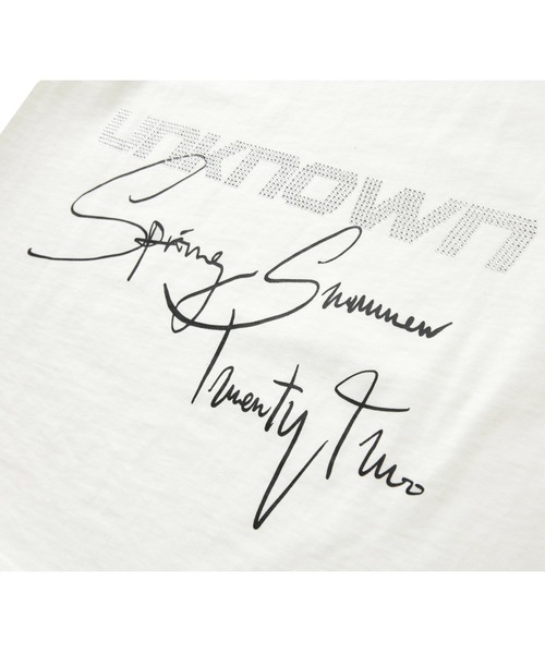 UNKNOWN LONDON（アンノウン・ロンドン）の「UNKNOWN LONDON/アンノウンロンドン/SIGNATURE RHINESTONE TEE/ラインストーンTシャツ（Tシャツ/カットソー・メンズ・ホワイト/ブラック/グレー・M/L/XL）」の4枚目の写真