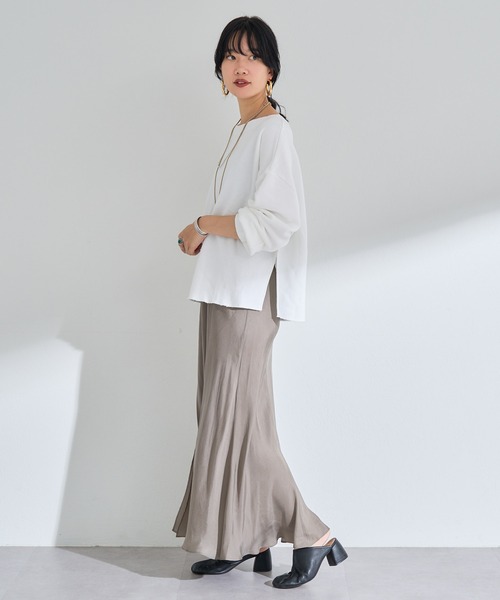 SHENERY（シーナリー）の「フィブリルフレアマキシスカート（スカート・レディース・ブラック/グレー・38/36）」の15枚目の写真