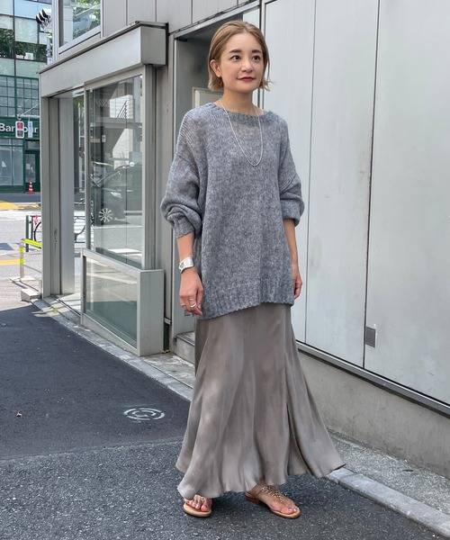 SHENERY（シーナリー）の「フィブリルフレアマキシスカート（スカート・レディース・ブラック/グレー・38/36）」の14枚目の写真