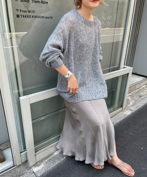 SHENERY（シーナリー）の「フィブリルフレアマキシスカート（スカート・レディース・ブラック/グレー・38/36）」の18枚目の写真