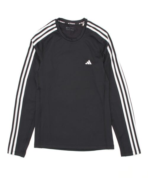美シルエット★adidas★ニット仕立ての3ストライプ Tシャツ アディダス ニット スリーストライプス ショート 半袖Tシャツ