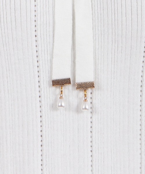 axes femme POETIQUE(アクシーズファムポエティック)の「リボンデザインニットプルオーバー(Tシャツ/カットソー・レディース・キナリ/ワイン/ブラック・MEDIUM)」の12枚目の写真