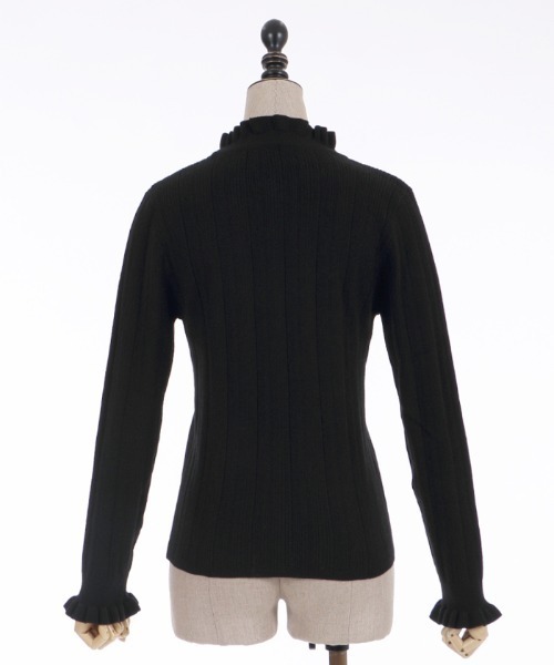 axes femme POETIQUE(アクシーズファムポエティック)の「リボンデザインニットプルオーバー(Tシャツ/カットソー・レディース・キナリ/ワイン/ブラック・MEDIUM)」の14枚目の写真