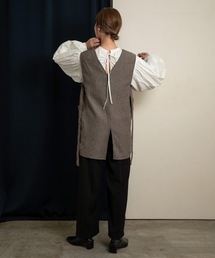 Amiur | herringbone side belt vest(ベスト)