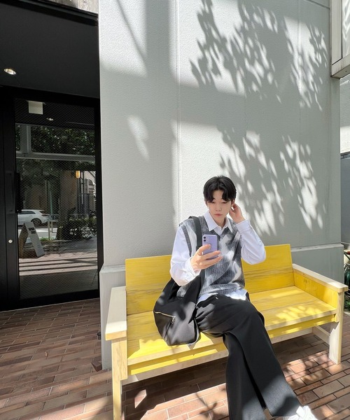 Figments（フィグメンツ）の「タイダイ柄ベスト（ベスト・レディース・グレー/オレンジ・FREE）」の13枚目の写真