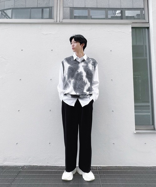 Figments（フィグメンツ）の「タイダイ柄ベスト（ベスト・レディース・グレー/オレンジ・FREE）」の17枚目の写真