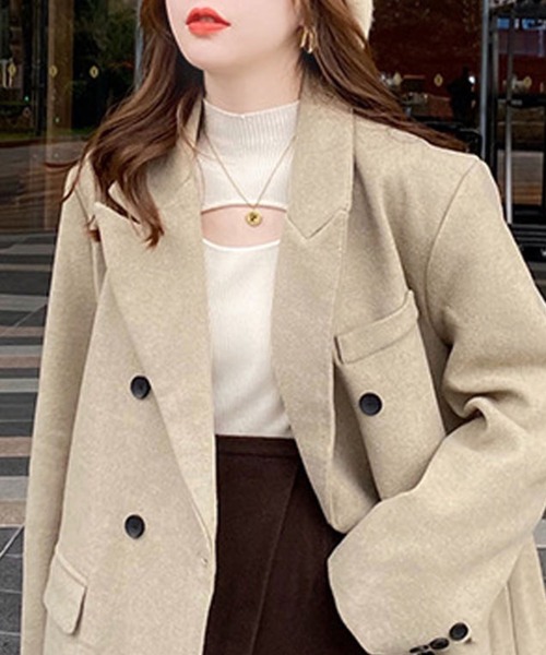 Doula Doula(ドゥーラドゥーラ)の「デコルテオープンスリットリブニット(ニット/セーター・レディース・ブラウン/ホワイト/カーキ/ベージュ/キャメル/ブラック・FREE)」の7枚目の写真