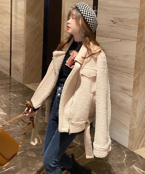 Doula Doula(ドゥーラドゥーラ)の「デコルテオープンスリットリブニット(ニット/セーター・レディース・ブラウン/ホワイト/カーキ/ベージュ/キャメル/ブラック・FREE)」の19枚目の写真