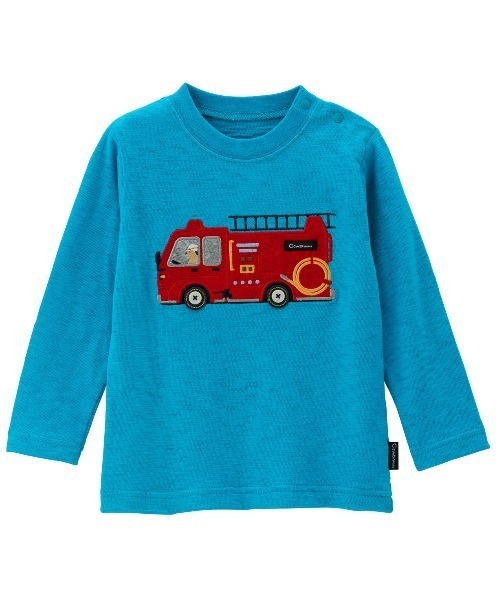 combimini（コンビミニ）の「Tシャツ（消防車）（Tシャツ/カットソー・キッズ・ブルー系その他/ライトベージュ・120/100/80/110/90/70）」の4枚目の写真