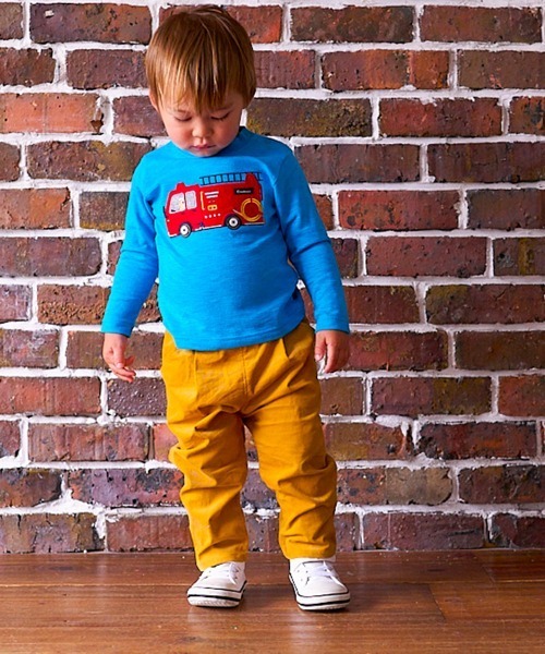 combimini（コンビミニ）の「Tシャツ（消防車）（Tシャツ/カットソー・キッズ・ブルー系その他/ライトベージュ・120/100/80/110/90/70）」の9枚目の写真