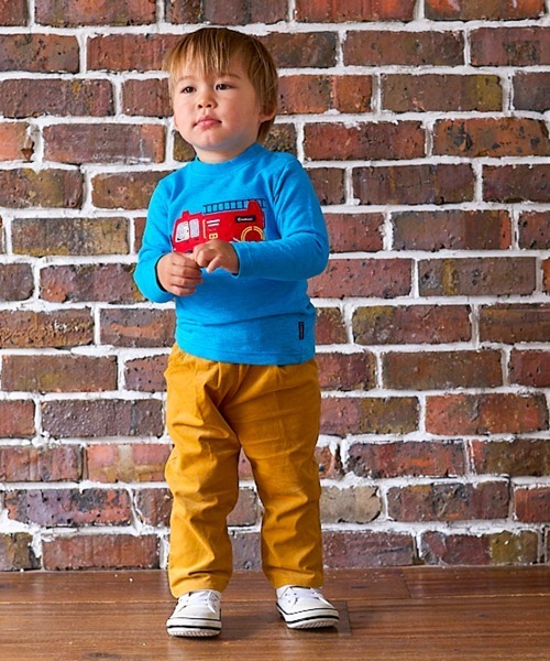 combimini（コンビミニ）の「Tシャツ（消防車）（Tシャツ/カットソー・キッズ・ブルー系その他/ライトベージュ・120/100/80/110/90/70）」の11枚目の写真