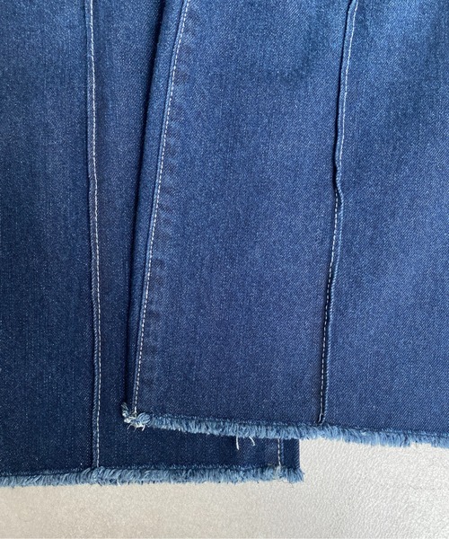 CPCM（シーピーシーエム）の「ピンタック×ハイウエストデニムワイドパンツ（デニムパンツ・レディース・ブラック/インディゴブルー/サックスブルー・FREE）」の8枚目の写真