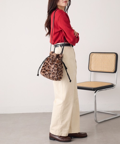 セール】【SETUP7】マイクロファー巾着バッグ 2WAYショルダー SNBD