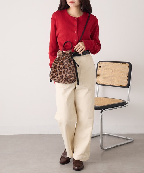 セール】【SETUP7】マイクロファー巾着バッグ 2WAYショルダー SNBD