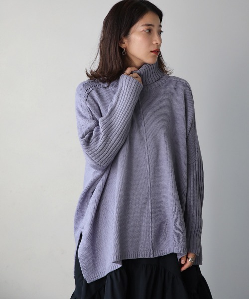 Bou Jeloud（ブージュルード）の「ピンタック入りニット（ニット/セーター・レディース・ブラック/レッド/カーキ/ブルー・FREE）」の21枚目の写真