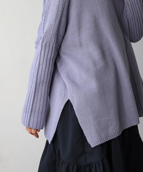 Bou Jeloud（ブージュルード）の「ピンタック入りニット（ニット/セーター・レディース・ブラック/レッド/カーキ/ブルー・FREE）」の18枚目の写真