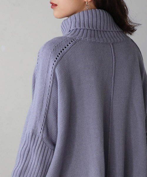 Bou Jeloud（ブージュルード）の「ピンタック入りニット（ニット/セーター・レディース・ブラック/レッド/カーキ/ブルー・FREE）」の7枚目の写真