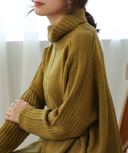 Bou Jeloud（ブージュルード）の「ピンタック入りニット（ニット/セーター・レディース・ブラック/レッド/カーキ/ブルー・FREE）」の15枚目の写真