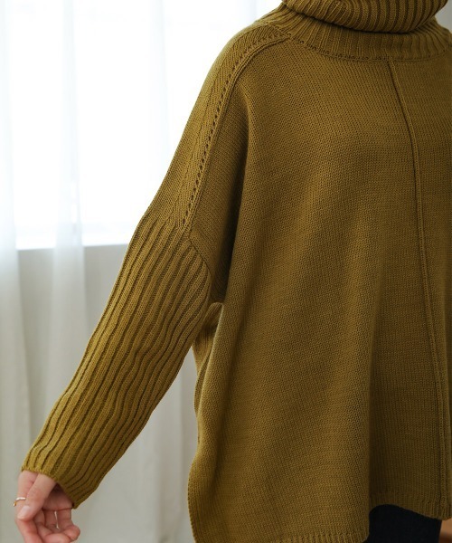 Bou Jeloud（ブージュルード）の「ピンタック入りニット（ニット/セーター・レディース・ブラック/レッド/カーキ/ブルー・FREE）」の19枚目の写真