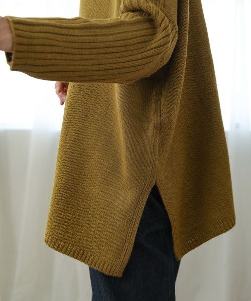 Bou Jeloud（ブージュルード）の「ピンタック入りニット（ニット/セーター・レディース・ブラック/レッド/カーキ/ブルー・FREE）」の8枚目の写真