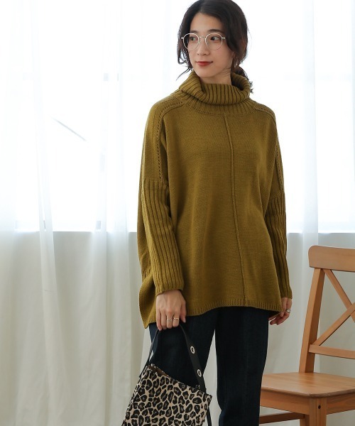 Bou Jeloud（ブージュルード）の「ピンタック入りニット（ニット/セーター・レディース・ブラック/レッド/カーキ/ブルー・FREE）」の12枚目の写真